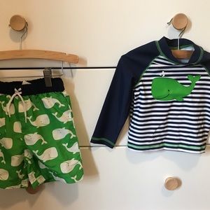 NWOT LITTLE ME TRUNKS AND SUNSHIRT